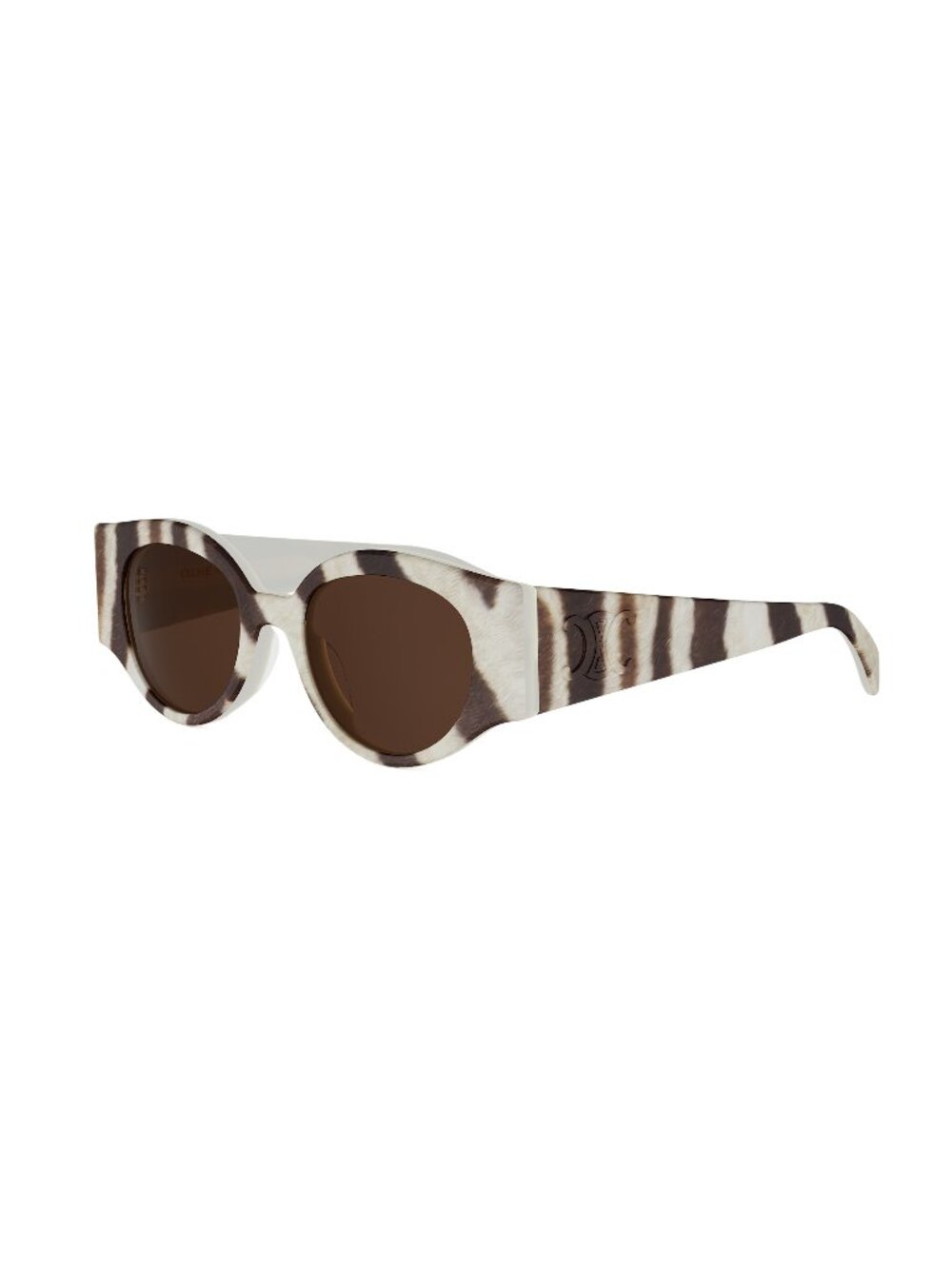 New CELINE Women's Sunglasses Acetate Frame TRIOMPHE STAMP CL40341U 99E 50 Brown